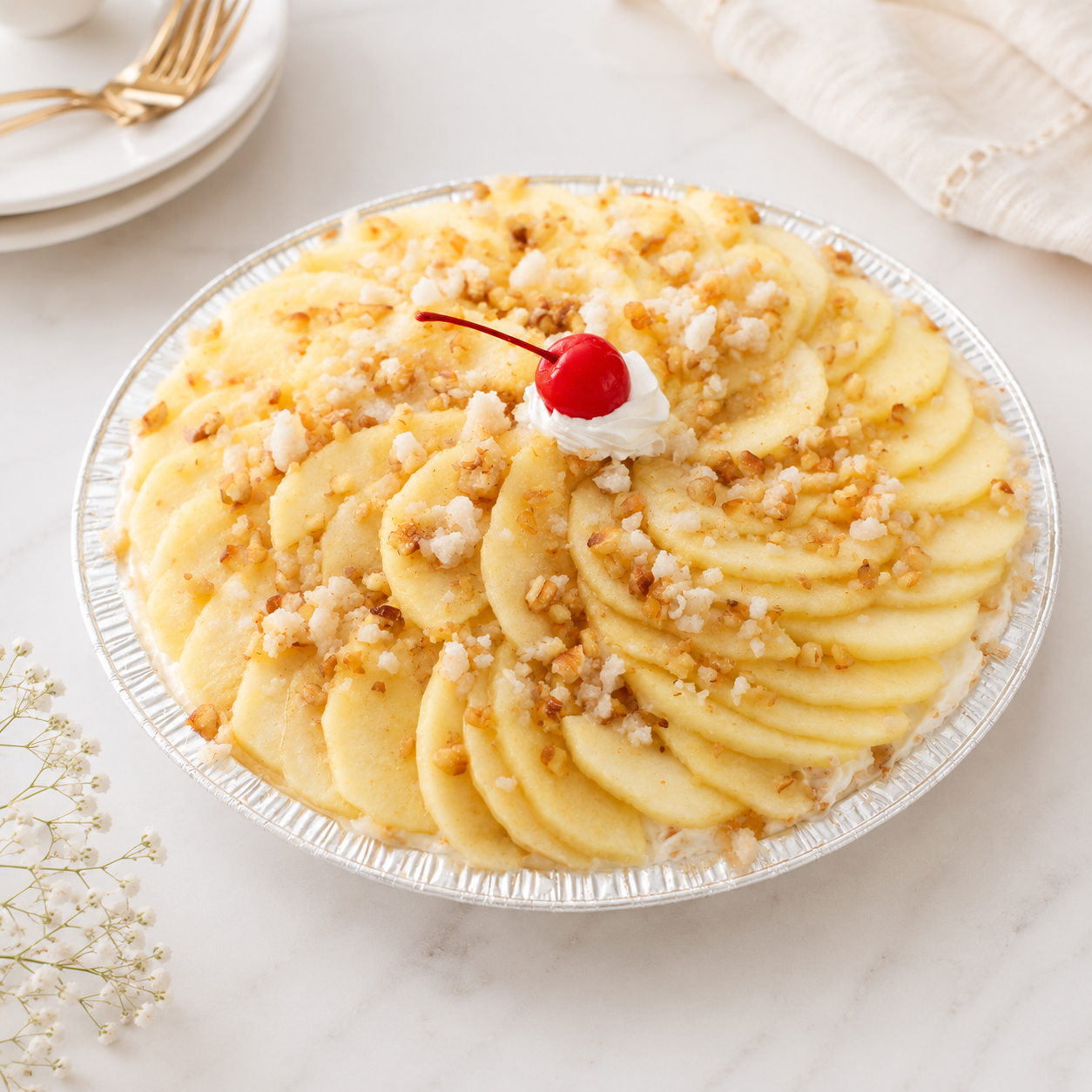 Pay de Manzana con Queso Crema