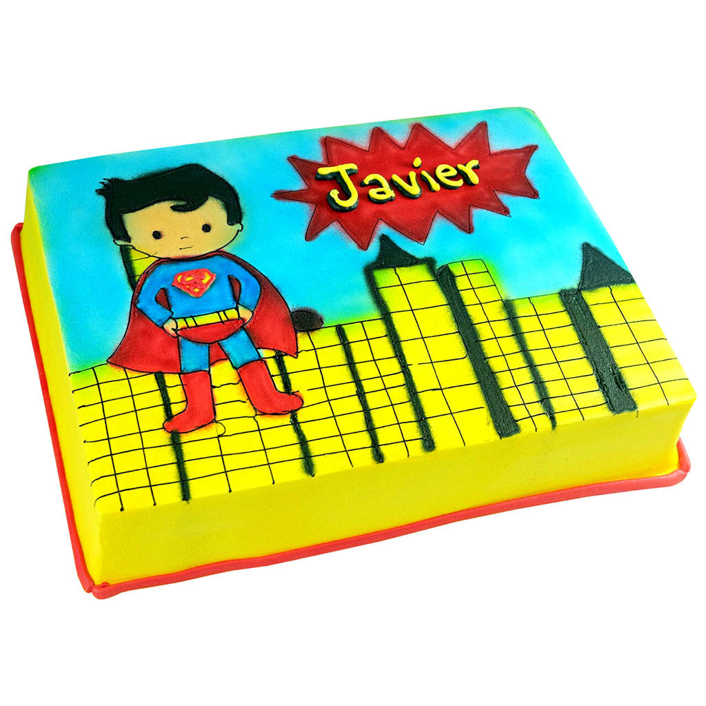 Pastel Superman Ciudad - Económico