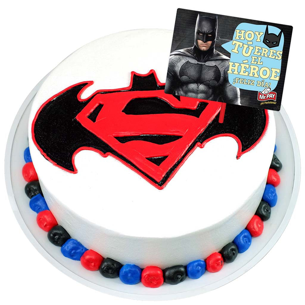 Pastel Batman v Superman - Redondo