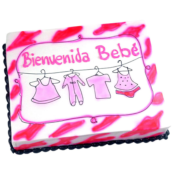 Pastel Baby Shower Pink Baby - Económico