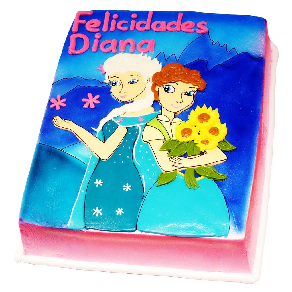 Pastel Frozen Elsa y Ana (A-D)