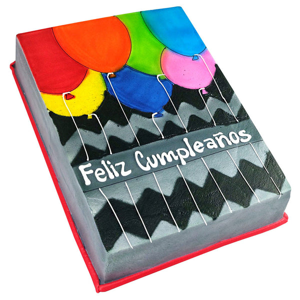 Pastel Cumpleaños Globos - Económico