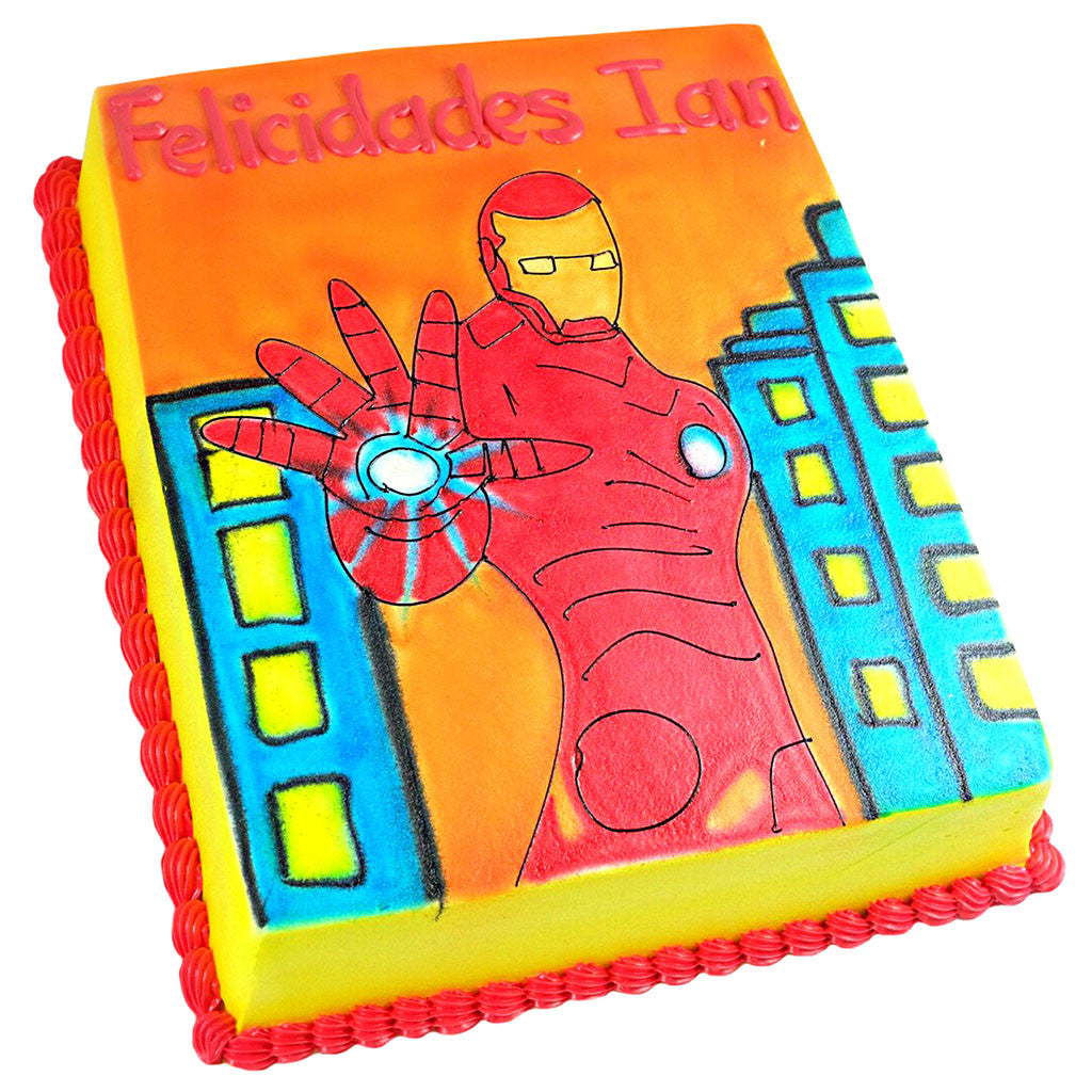 Pastel Iron Man City - Económico