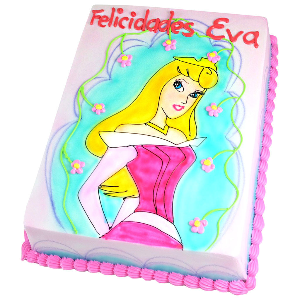 Pastel Bella Durmiente Aurora - Económico