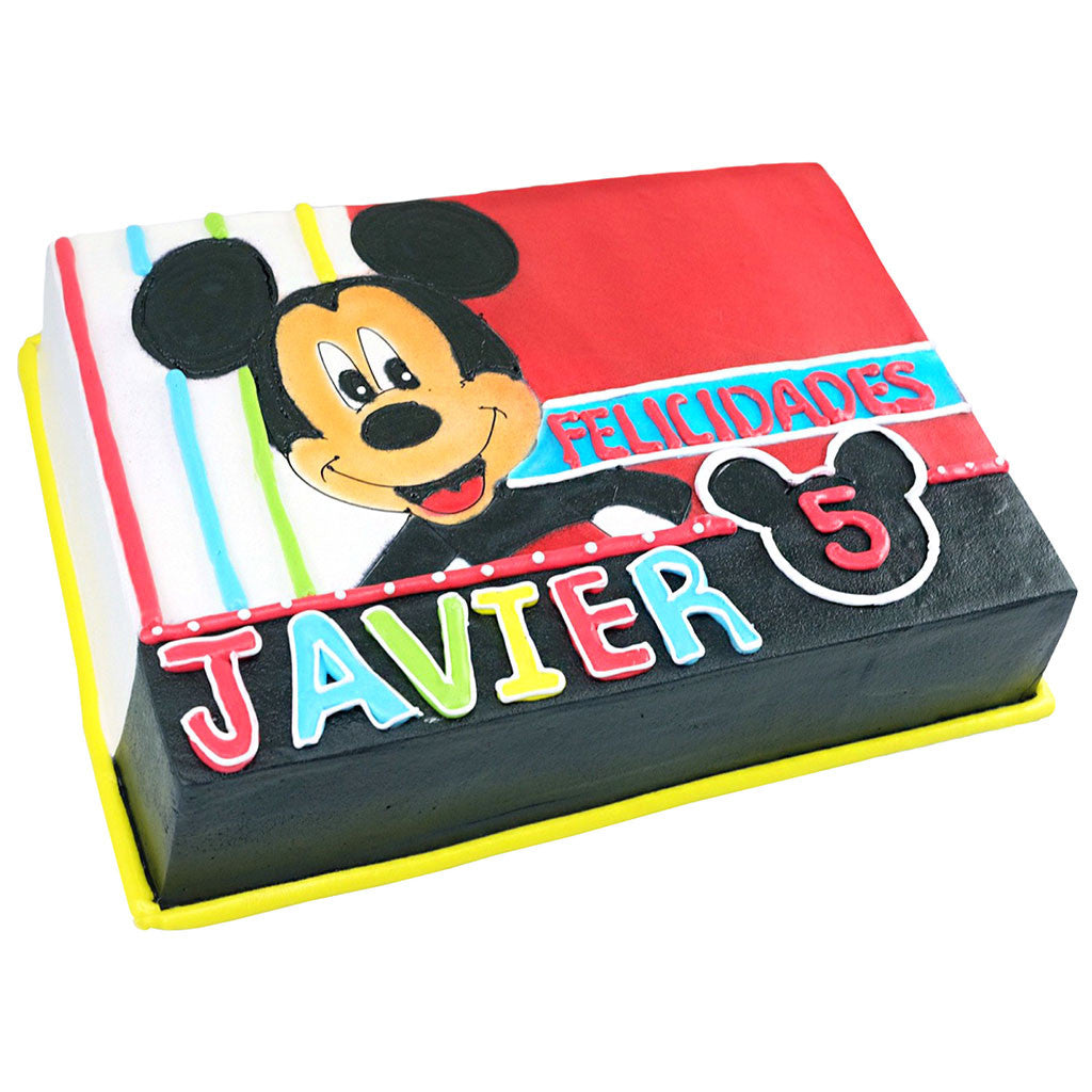 Pastel Mickey Mouse Felicidades - Económico