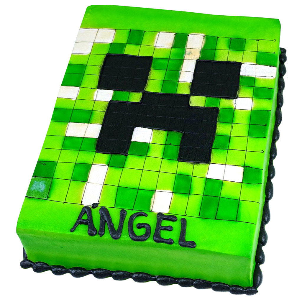 Pastel Minecraft Creeper - Económico