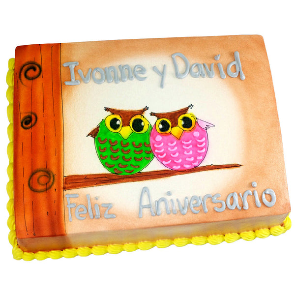 Pastel Aniversario Búhos