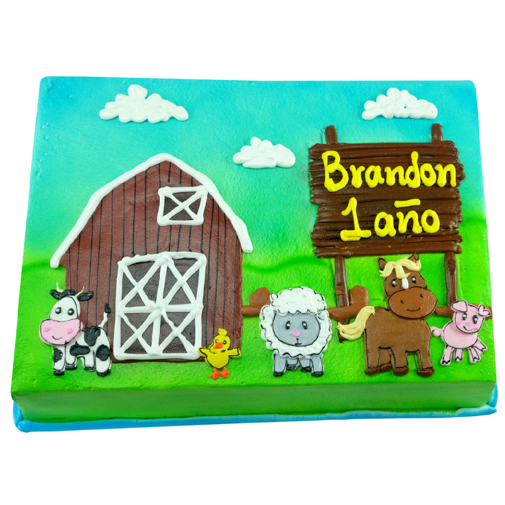 Pastel Granja Decorado (BET-055) (A-D)