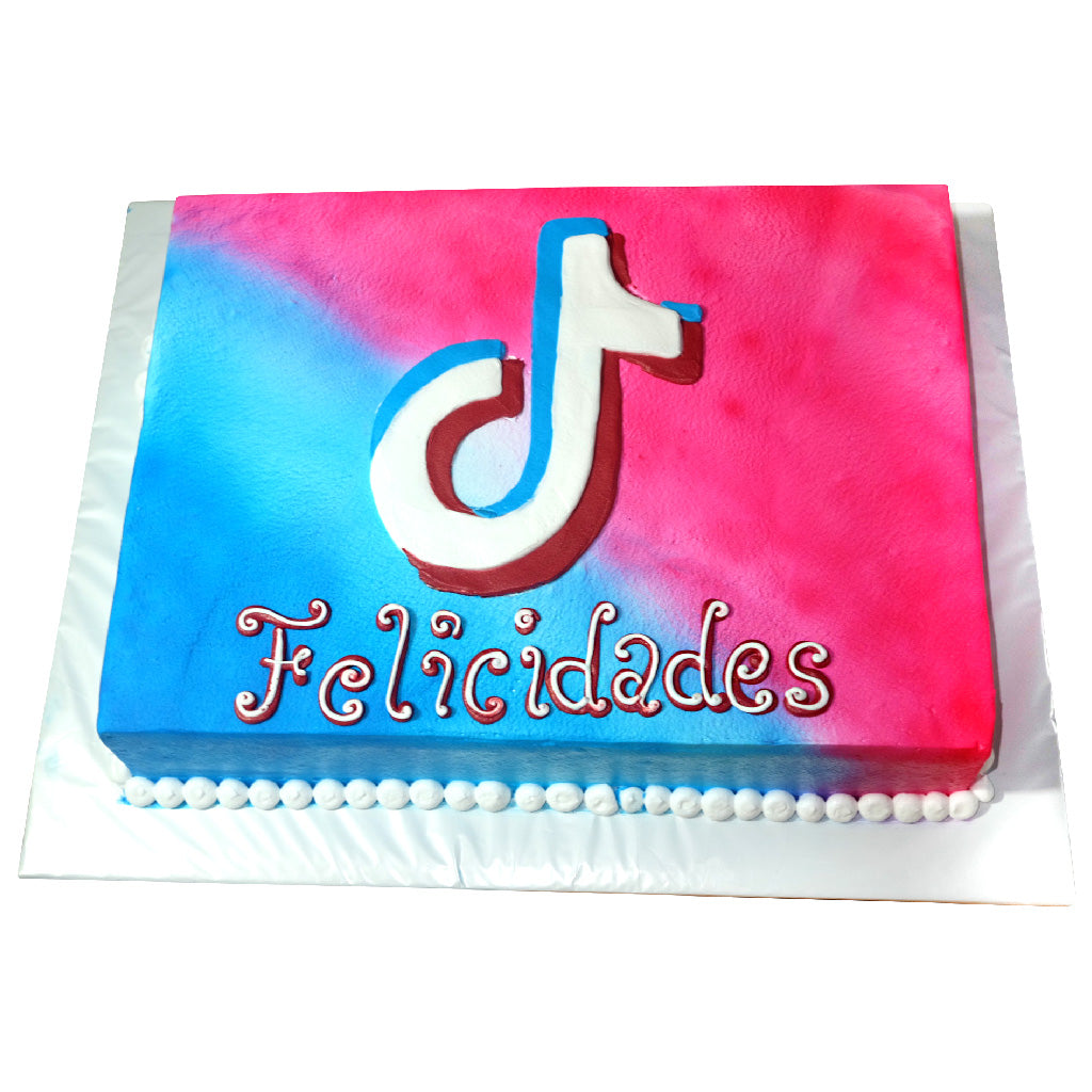 Pastel Tik Tok Felicidades (A-D)