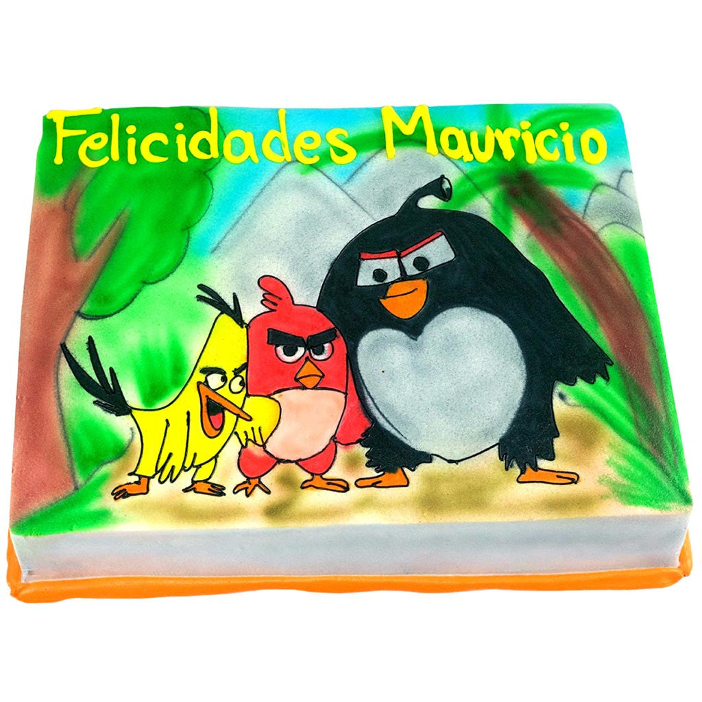 Pastel Angry Birds - Económico
