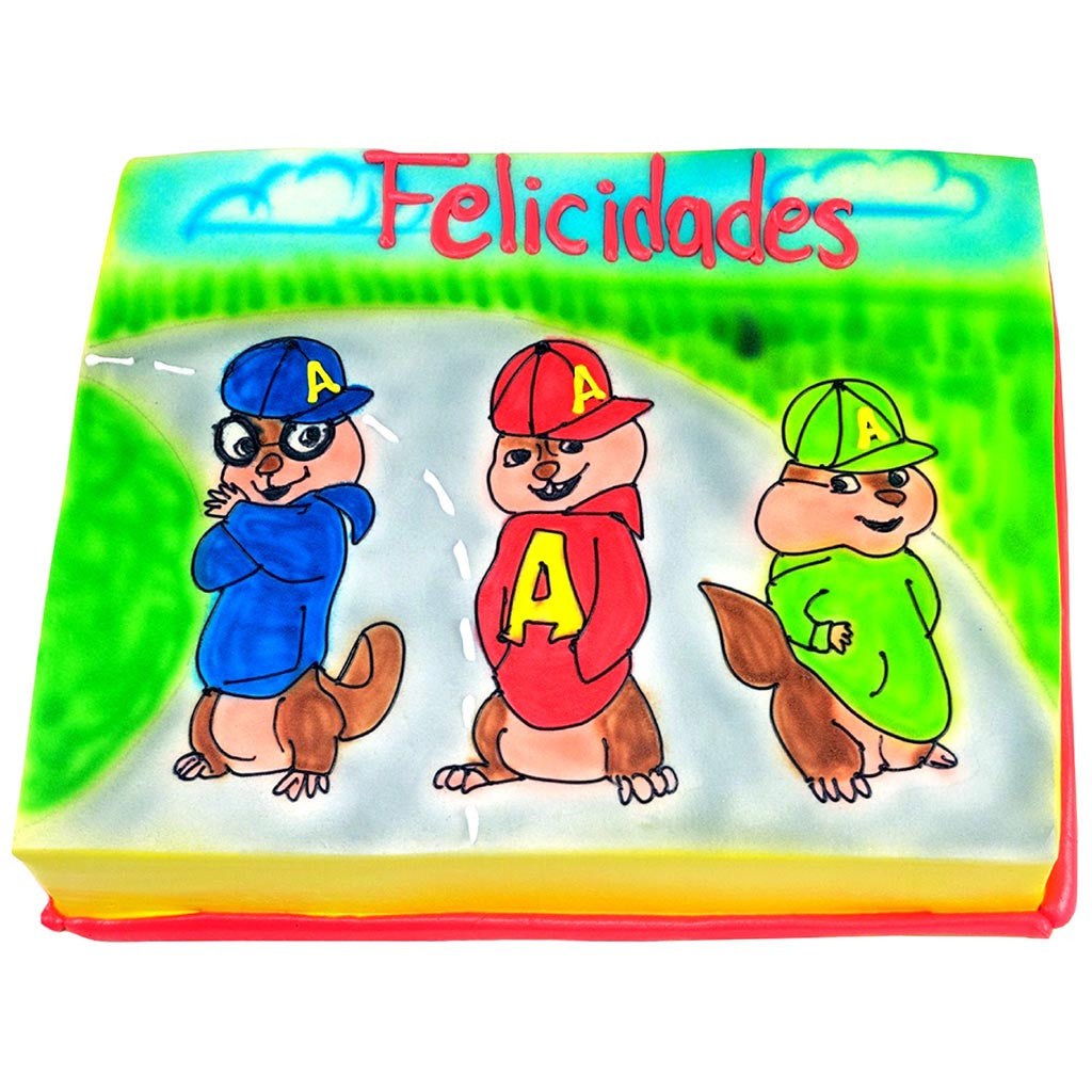 Pastel Alvin y las Ardillas - Económico