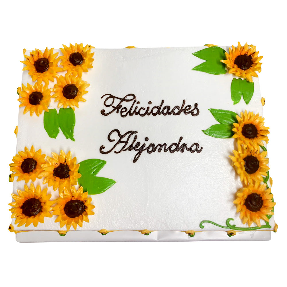 Pastel Felicidades Girasoles (BET-026) (A-RD)