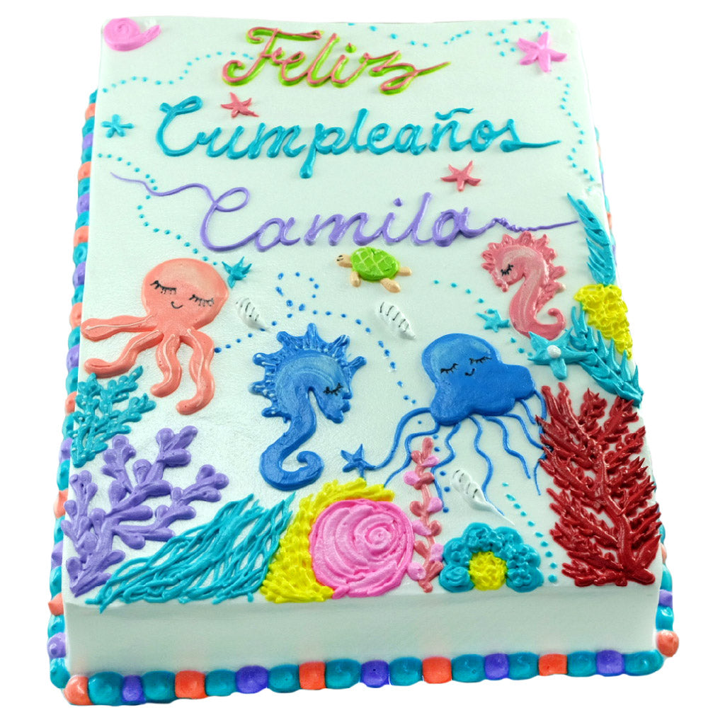 Pastel Cumpleaños Bajo El Mar