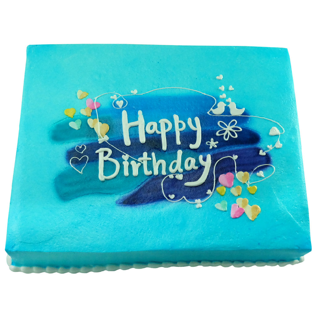 Pastel Happy Birthday Corazones (A-RD)