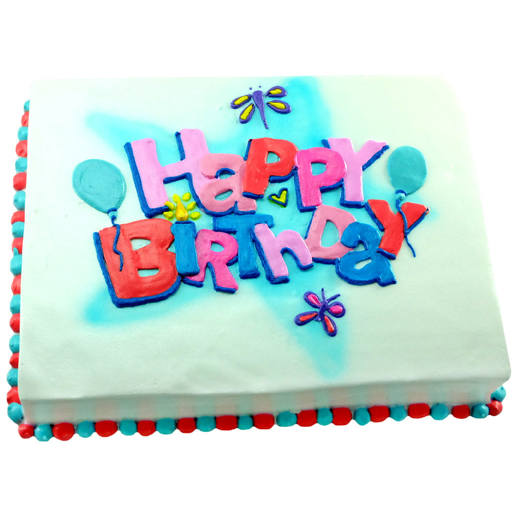 Pastel Happy Birthday Libélulas (A-RD)